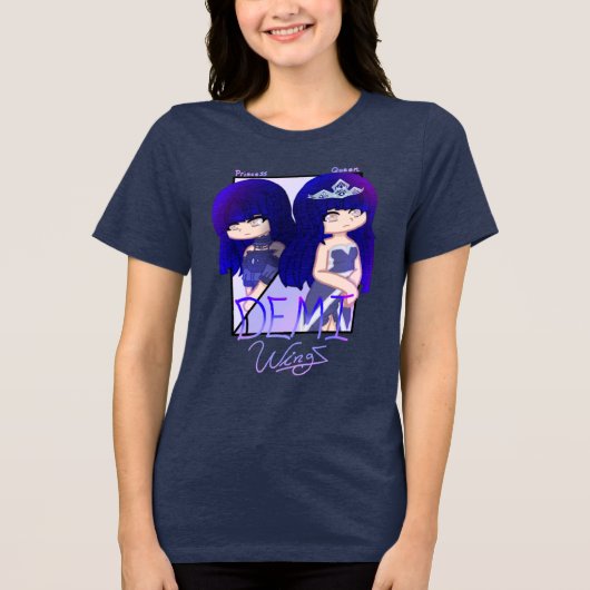 Tri-Blend Shirt With Princess/Queen Demi (Vorderseite)