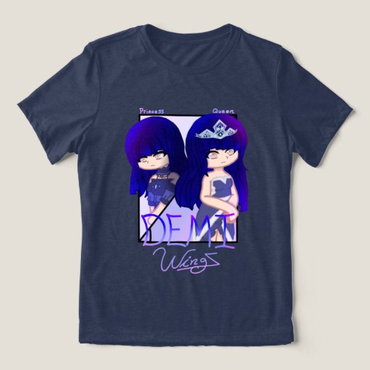 Tri-Blend Shirt With Princess/Queen Demi (Design Vorderseite)