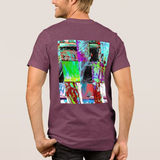 Tri-blend T-Shirt – Abstract Grid Tri-Blend Shirt (Rückseite)