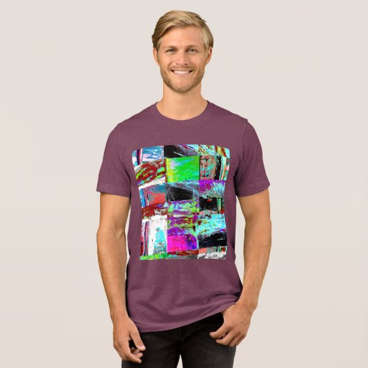 Tri-blend T-Shirt – Abstract Grid Tri-Blend Shirt (Vorderseite voll)