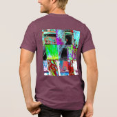 Tri-Blend-T-Shirt – Abstractes Raster Tri-Blend Shirt (Rückseite)