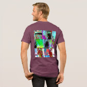 Tri-Blend-T-Shirt – Abstractes Raster Tri-Blend Shirt (Rückseite voll)