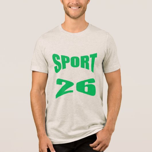Tri-blend T-Shirt oatmeal SPORT 26 Tri-Blend Shirt (Vorderseite)