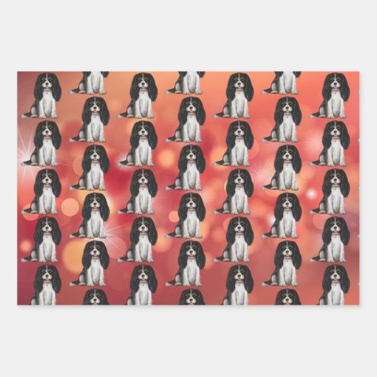 Tri Cavalier King Charles Spaniel Geschenkpapier Set (Vorderseite 2)
