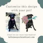 Tri-Cavalier Puppy Topiary Watercolor Karte