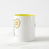 Tri Col. 2015 Corgi des Valentines die Zweifarbige Tasse (Mittel)