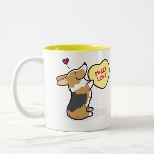 Tri Col. Coffee Mug Corgi das 2015-Pembroke des Zweifarbige Tasse (Links)