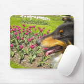 Tri Collie N. Tulips Mouse Pad Mousepad (Mit Mouse)