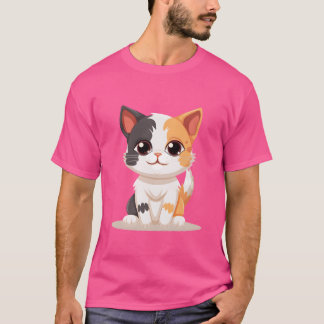 Tri color cat girl T-Shirt