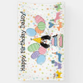 Tri Color Cavalier King Charles Spaniel Birthday Banner (Vertikal)