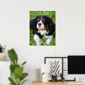 Tri Color Cavalier King Charles Spaniel Dog Poster (Heimbüro)
