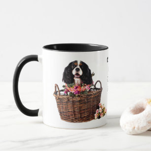 Tri Color Cavalier King Charles Spaniel Dog Tasse