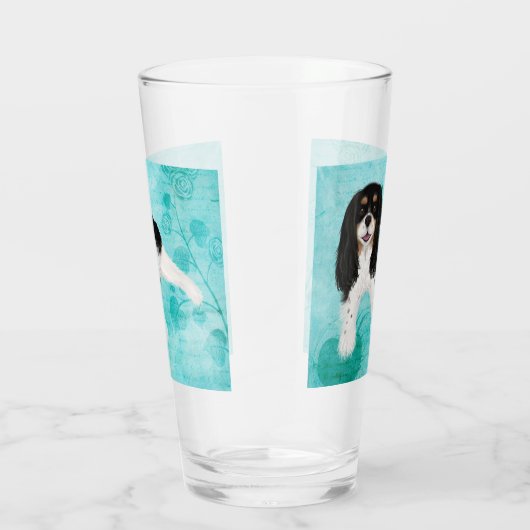 Tri Color Cavalier King Charles Spaniel  Glas (Rechts)