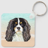 Tri-Color Cavalier King Charles Spaniel Schlüsselanhänger (Rückseite)