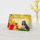 Tri-Color Cavalier Weihnachtskarte Karte (Gelbe Blume)