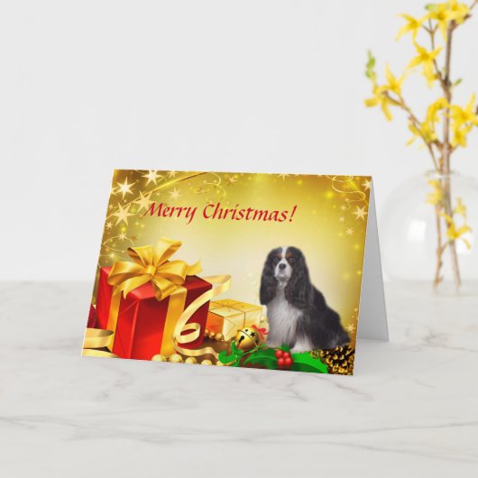 Tri-Color Cavalier Weihnachtskarte Karte (Gelbe Blume)