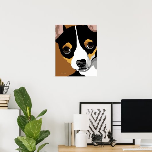 Tri Color chihuahua Poster (Heimbüro)