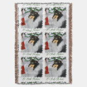 Tri Color Collie Christmas Decke (Vorderseite Vertikal)