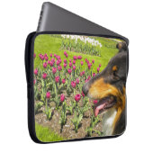 Tri Color Collie N Tuips Laptop Sleeve (Vorne Rechts)