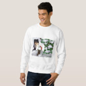 Tri-Color Collie Welpe Weihnachtsgeschenke Sweatshirt (Vorne ganz)