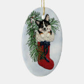 Tri-Color Corgi in Weihnachten Strumpf Ornament (Rechts)