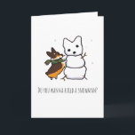 Tri-Color Corgi Snowman | CorgiThings Feiertagskarte<br><div class="desc">www.corgithings.com instagram.com/corgithings facebook.com/corgithings</div>