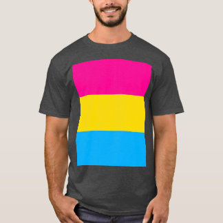 Tri Color Design Pink Yellow Blue Graphic T-Shirt
