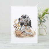 Tri Color English Setter Art, Holcock Jagen Einladung (Stehend Vorderseite)