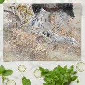 Tri Color English Setter Art, Holcock Jagen Geschirrtuch (Gefaltet)