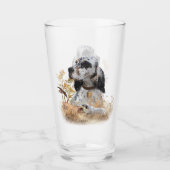 Tri Color English Setter Art, Holcock Jagen Glas (Vorderseite)