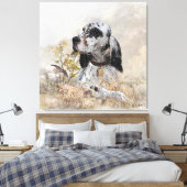 Tri Color English Setter Art, Holcock Jagen Leinwanddruck (Insitu (Schlafzimmer))