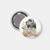Tri Color English Setter Art, Holcock Jagen Magnet (Vorderseite/Rückseite)