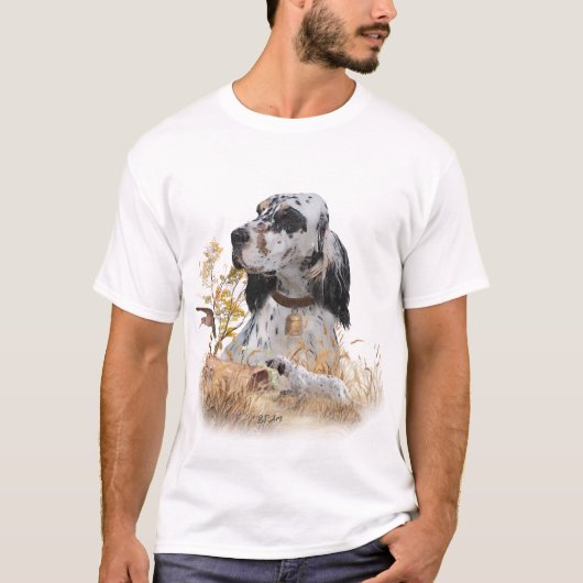 Tri Color English Setter Art, Holcock Jagen T-Shirt (Vorderseite)