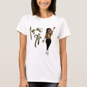 Tri Color Gelb Twirl Mädchen T-Shirt (Vorderseite)