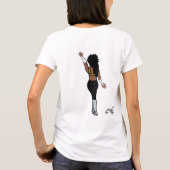 Tri Color Gelb Twirl Mädchen T-Shirt (Rückseite)