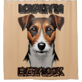 Tri-Color Jack Russell Digital Art Duschvorhang (Vorderseite)