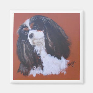Tri-color King Charles Cavalier Magnet