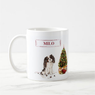 Tri-Color King Charles Spaniel Funny Christmas Dog Kaffeetasse