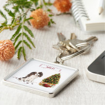 Tri-Color King Charles Spaniel Funny Christmas Dog