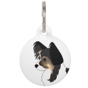 Tri-color Papillon Toy Hund Rasse Illustration Tiermarke