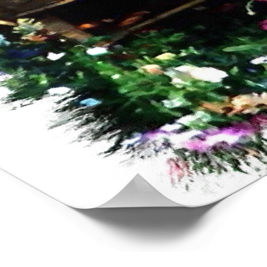 Tri Color Rough Collie Art Print Poster (Ecke)