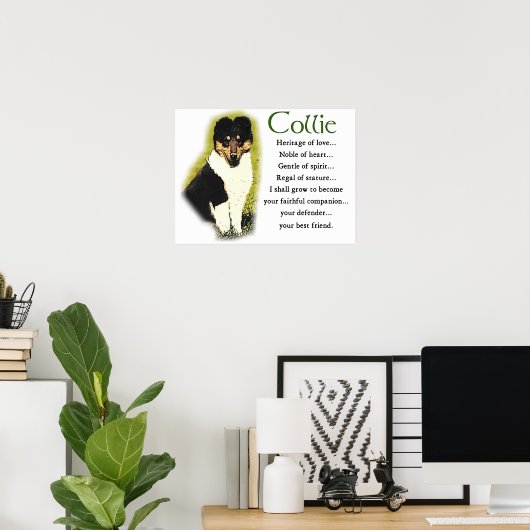Tri Color Rough Collie Geschenke Poster (Heimbüro)