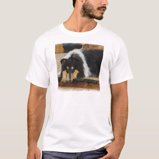 Tri-Color Rough Collie Geschenke T-Shirt (Vorderseite)