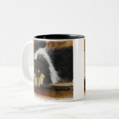 Tri-Color Rough Collie Geschenke Zweifarbige Tasse (Vorderseite Links)