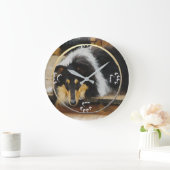 Tri Color Rough Collie Gifts Große Wanduhr (Zuhause)
