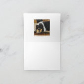 Tri Color Rough Collie Gönnt Kunst Karte (Innenseite)