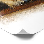 Tri Color Rough Collie Gönnt Kunst Poster (Ecke)