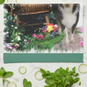 Tri Color Rough Collie Kunstgiesserei Handtuch (Gefaltet)