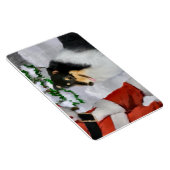 Tri Color Rough Collie mit Weihnachten Magnet (Rechte Seite)