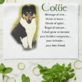Tri Color Rough Collie Puppy Geschirrtuch (Gefaltet)